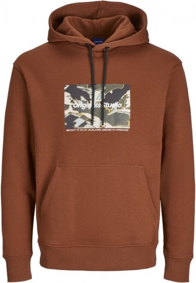 Jack & Jones ESTERBRO Hoodie Brandy Brown - Sweatshirts & hoodies - Sweatshirts/Hoodies grande taille homme