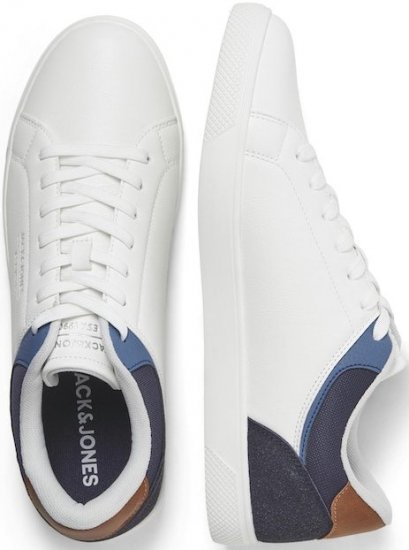 Jack & Jones Jordan Sneakers Bright White/NAVY BLAZER - Chaussures homme 40-52 - 