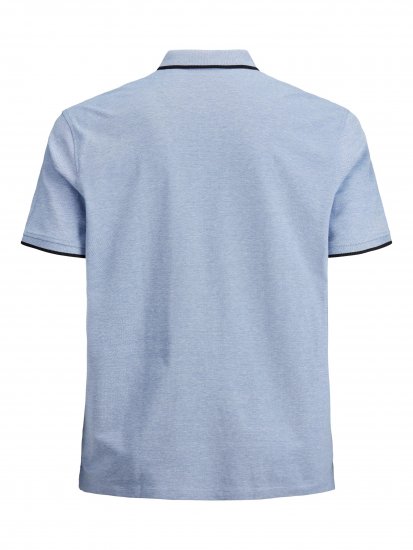 Jack & Jones PAULOS Short Sleeve Polo Light Blue/PS - Polos - Polos homme grande taille