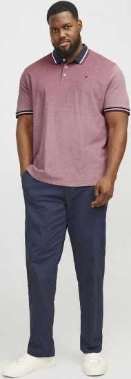Jack & Jones PAULOS Short Sleeve Polo Rio Red/PS - Polos - Polos homme grande taille