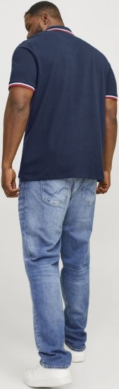 Jack & Jones PAULOS Short Sleeve Polo Navy Blazer - Polos - Polos homme grande taille