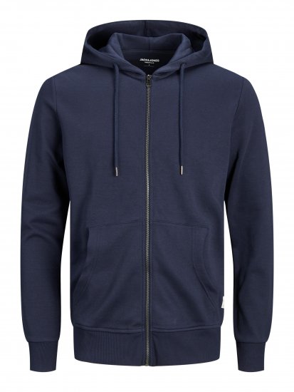Jack & Jones Basic Sweat Zip Hood Navy Blazer - Sweatshirts & hoodies - Sweatshirts/Hoodies grande taille homme