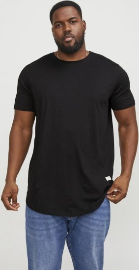 Jack & Jones NOA Crew Neck T-Shirt Black - T-shirts - T-shirts Homme Grande Taille