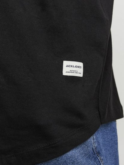 Jack & Jones NOA Crew Neck T-Shirt Black - T-shirts - T-shirts Homme Grande Taille