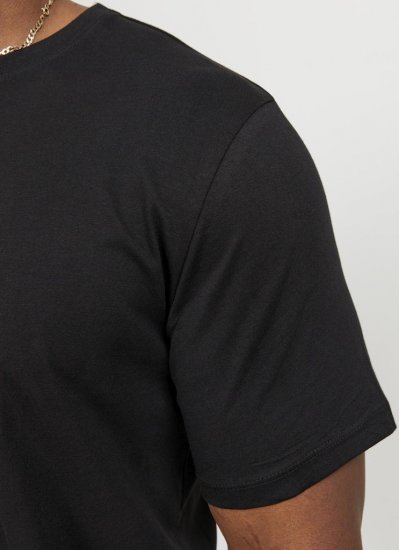 Jack & Jones NOA Crew Neck T-Shirt Black - T-shirts - T-shirts Homme Grande Taille
