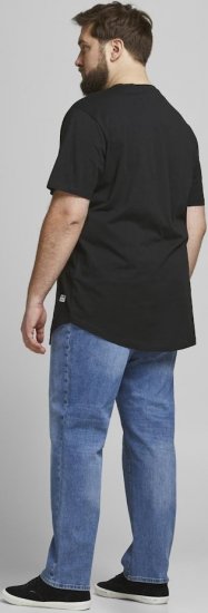 Jack & Jones NOA Crew Neck T-Shirt Black - T-shirts - T-shirts Homme Grande Taille
