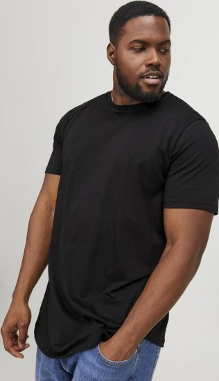 Jack & Jones NOA Crew Neck T-Shirt Black - T-shirts - T-shirts Homme Grande Taille