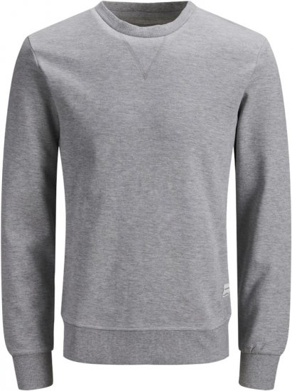 Jack & Jones Basic Sweatshirt Light Grey Melange - Sweatshirts & hoodies - Sweatshirts/Hoodies grande taille homme