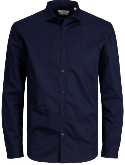 Jack & Jones CARDIFF Dress Shirt Navy - Chemises - Chemises Grandes Tailles Hommes