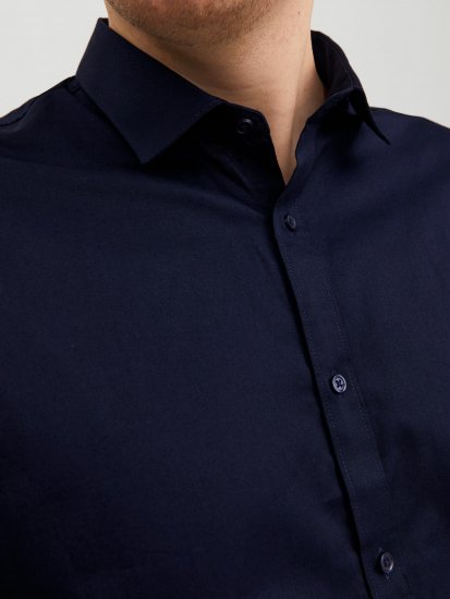 Jack & Jones CARDIFF Dress Shirt Navy - Chemises - Chemises Grandes Tailles Hommes