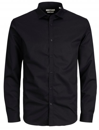 Jack & Jones CARDIFF Dress Shirt Black - Chemises - Chemises Grandes Tailles Hommes