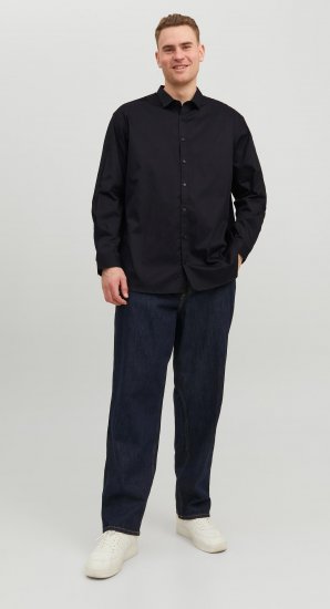 Jack & Jones CARDIFF Dress Shirt Black - Chemises - Chemises Grandes Tailles Hommes