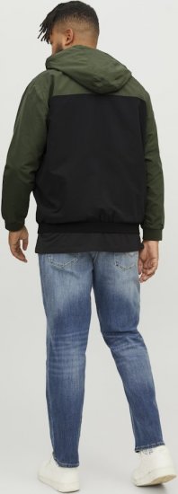 Jack & Jones RUSH Bomber Jacket with Hood Green - Vestes - Vestes homme grandes tailles