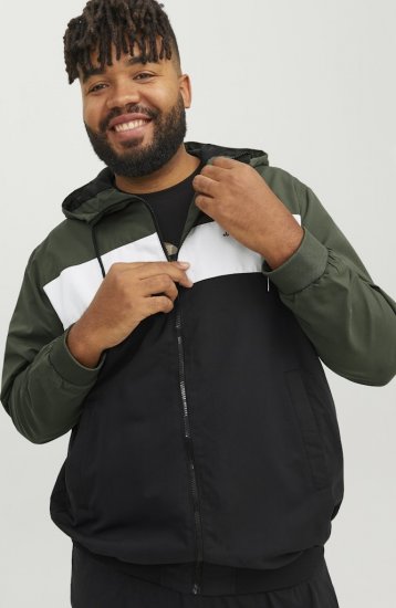 Jack & Jones RUSH Bomber Jacket with Hood Green - Vestes - Vestes homme grandes tailles