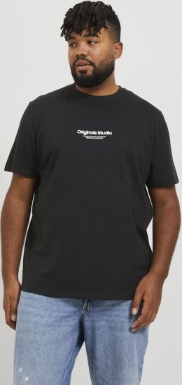 Jack & Jones ESTERBRO T-Shirt Black - T-shirts - T-shirts Homme Grande Taille