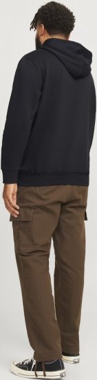 Jack & Jones 2 COL LOGO Hoodie Black - Sweatshirts & hoodies - Sweatshirts/Hoodies grande taille homme