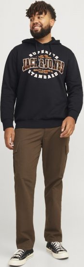 Jack & Jones 2 COL LOGO Hoodie Black - Sweatshirts & hoodies - Sweatshirts/Hoodies grande taille homme