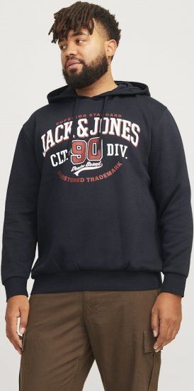 Jack & Jones 2 COL LOGO Hoodie Dark Navy - Sweatshirts & hoodies - Sweatshirts/Hoodies grande taille homme