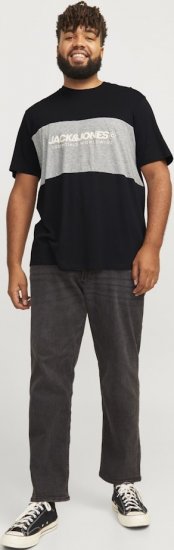 Jack & Jones LEGACY BLOCKING T-Shirt Black - T-shirts - T-shirts Homme Grande Taille