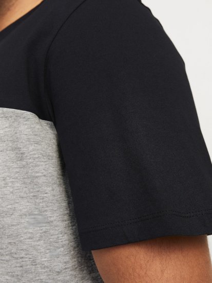 Jack & Jones LEGACY BLOCKING T-Shirt Black - T-shirts - T-shirts Homme Grande Taille