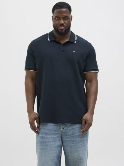 Jack & Jones AUSTIN PLAY Polo Dark Blue - Polos - Polos homme grande taille