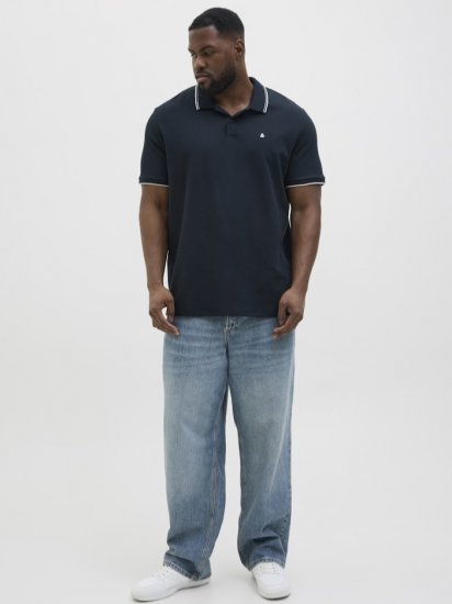 Jack & Jones AUSTIN PLAY Polo Dark Blue - Polos - Polos homme grande taille
