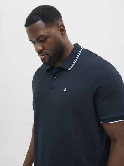 Jack & Jones AUSTIN PLAY Polo Dark Blue - Polos - Polos homme grande taille