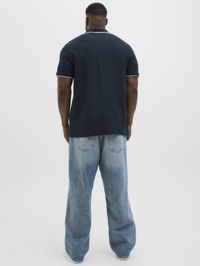 Jack & Jones AUSTIN PLAY Polo Dark Blue - Polos - Polos homme grande taille