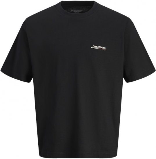 Jack & Jones Lington Crew Neck T-Shirt Black - T-shirts - T-shirts Homme Grande Taille