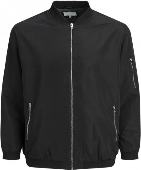 Jack & Jones RUSH Bomber Jacket Black - Vestes - Vestes homme grandes tailles