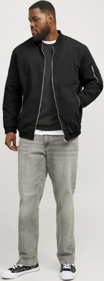 Jack & Jones RUSH Bomber Jacket Black - Vestes - Vestes homme grandes tailles