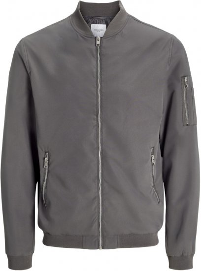 Jack & Jones RUSH Bomber Jacket Grey - Vestes - Vestes homme grandes tailles