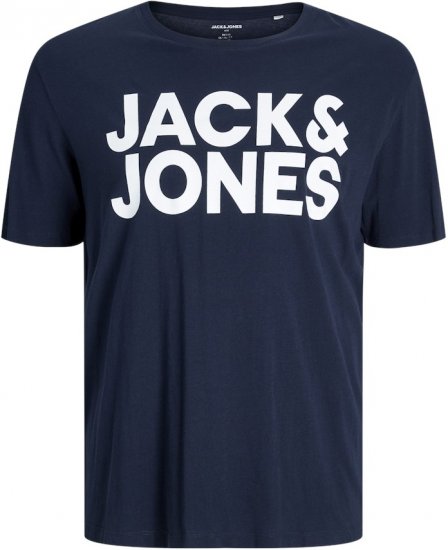 Jack & Jones CORP Logo T-Shirt Navy Blazer - T-shirts - T-shirts Homme Grande Taille