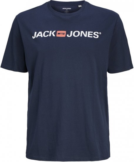 Jack & Jones Corp Logo Crew Neck T-Shirt Navy Blazer - T-shirts - T-shirts Homme Grande Taille