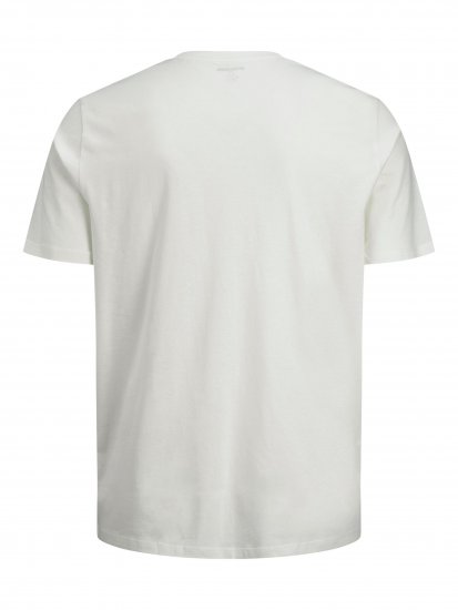 Jack & Jones JJELOGO TEE White - T-shirts - T-shirts Homme Grande Taille