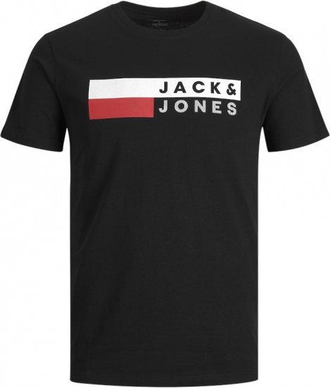 Jack & Jones CORP Logo T-Shirt Black/PLAY 4 - T-shirts - T-shirts Homme Grande Taille