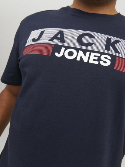 Jack & Jones CORP Logo T-Shirt Navy/PLAY 4 - T-shirts - T-shirts Homme Grande Taille
