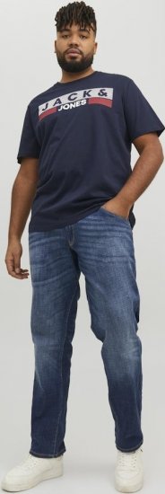 Jack & Jones CORP Logo T-Shirt Navy/PLAY 4 - T-shirts - T-shirts Homme Grande Taille