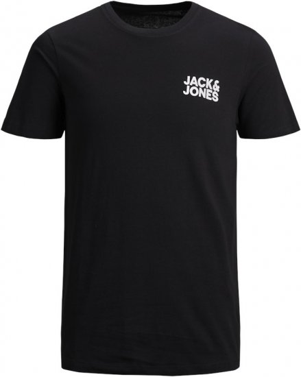 Jack & Jones CORP Logo T-Shirt Black - T-shirts - T-shirts Homme Grande Taille
