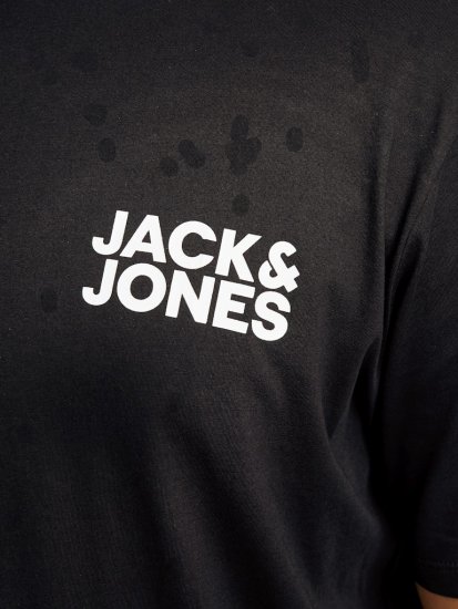 Jack & Jones CORP Logo T-Shirt Black - T-shirts - T-shirts Homme Grande Taille