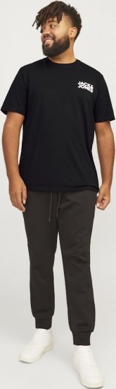 Jack & Jones CORP Logo T-Shirt Black - T-shirts - T-shirts Homme Grande Taille