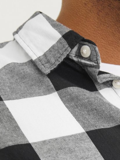Jack & Jones Gingham L/S Shirt Whisper White - Chemises - Chemises Grandes Tailles Hommes