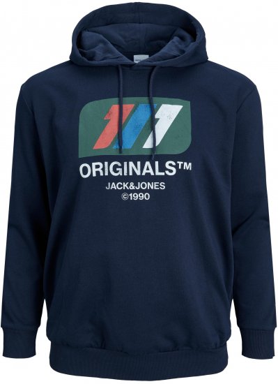 Jack & Jones JORNATE SWEAT Hoodie Navy - Sweatshirts & hoodies - Sweatshirts/Hoodies grande taille homme
