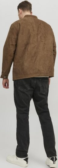 Jack & Jones Rocky Urban Rider Leather Jacket Brown - Vestes - Vestes homme grandes tailles