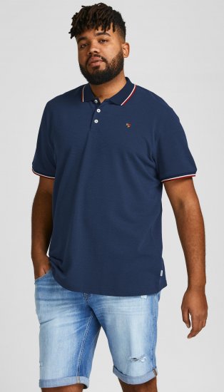 Jack & Jones JPRWINBLU Poloshirt Navy Blazer - Polos - Polos homme grande taille
