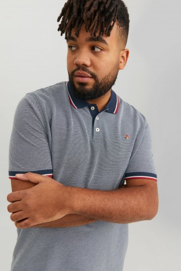 Jack & Jones JPRWINBLU Poloshirt Mood Indigo - Polos - Polos homme grande taille