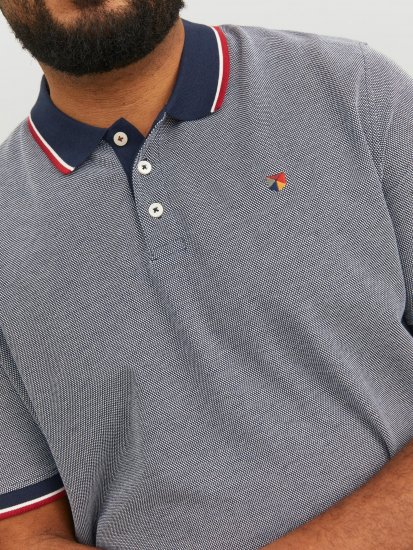 Jack & Jones JPRWINBLU Poloshirt Mood Indigo - Polos - Polos homme grande taille