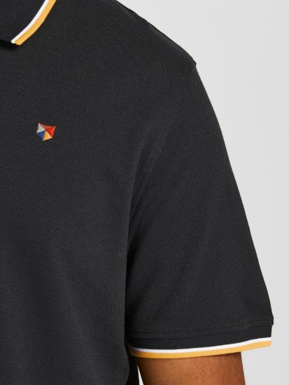 Jack & Jones JPRWINBLU Poloshirt Black - Polos - Polos homme grande taille