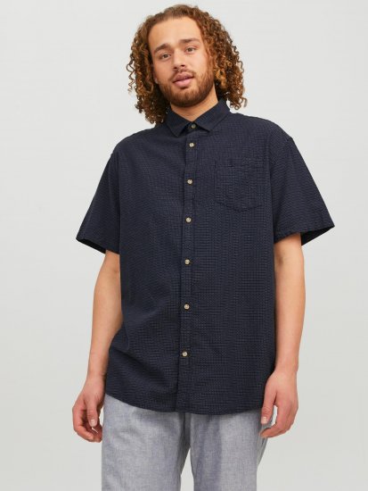 Jack & Jones JORABEL Casual Shirt Navy - Chemises - Chemises Grandes Tailles Hommes