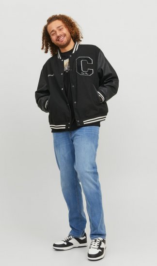 Jack & Jones JORCOLLEGE Bomber Jacket Black - Vestes - Vestes homme grandes tailles